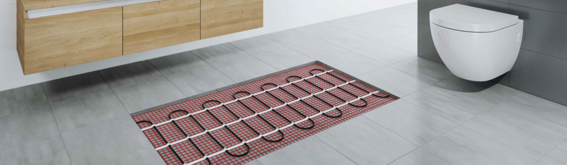 e-HEAT Mat in badkamer