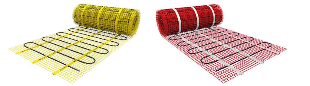 Vloerverwarming met vloerverwarmingsmatten