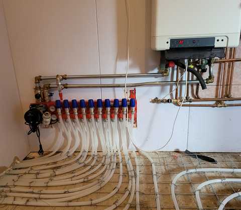 LTV-verdeler op CV-ketel