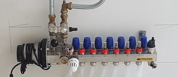 Bypass bij CV-vloerverwarming