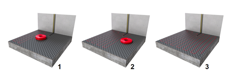 e-HEAT DECO-kabel leggen