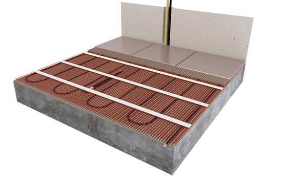 Verwarmingsmat Set 2 m² / 300 Watt Set met C16-thermostaat | Wit (inbouw) - afb. 4