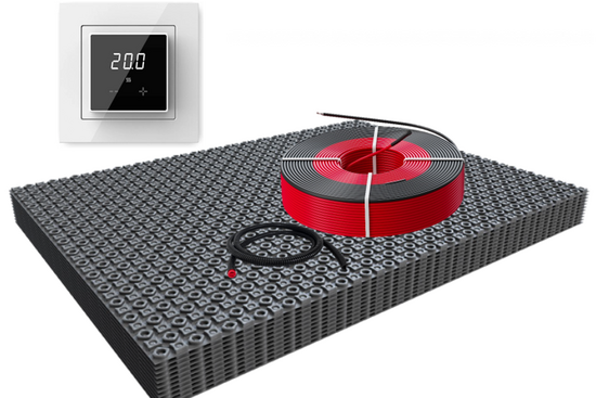 DECO-ontkoppelingsmat Basic WiFi Set 2,5m² / 375 Watt Set met ET44-thermostaat | Wit (inbouw) - afb. 1