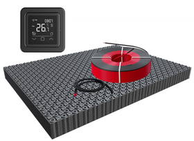 DECO-ontkoppelingsmat Professional WiFi Set 4,5m² / 675 Watt Set met C16-thermostaat | Zwart (inbouw)
