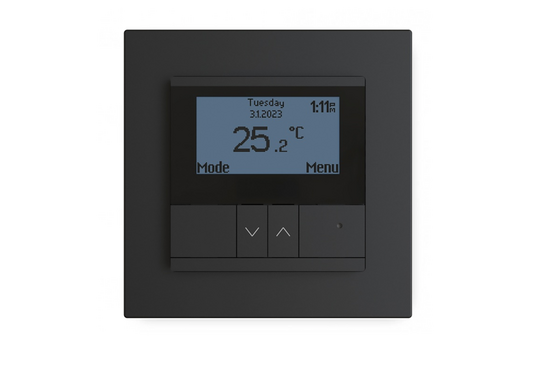 T20 Digitale WiFi Klokthermostaat T20-thermostaat (inbouw) | RAL 9011 Zwart - afb. 1