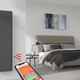 ICON WI-FI Elektrische Verticale Paneelradiator 1500 Watt (45cm x 150cm) | Grijs (RAL 7024) - afb. 3