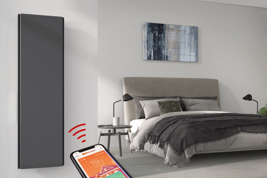 ICON WI-FI Elektrische Verticale Paneelradiator 750 Watt (45cm x 95cm) | Grijs (RAL 7024) - afb. 3