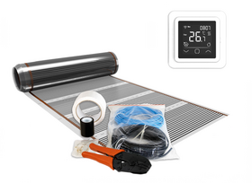 Infrarood Folie Set 15 m² / 1800 Watt Set met C16-thermostaat | Wit