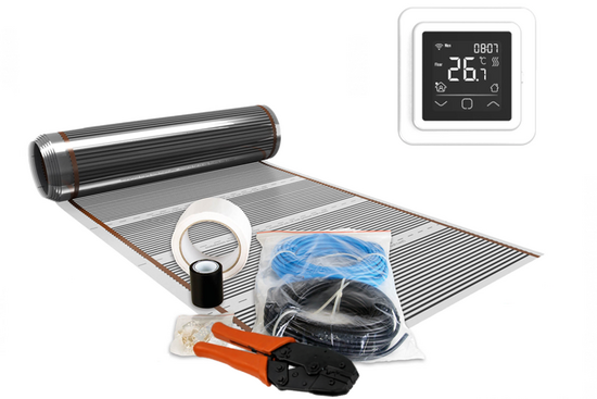 Infrarood Folie Set 20 m² / 2400 Watt Set met C16-thermostaat | Wit - afb. 1