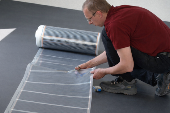 Infrarood Folie Set 5 m² / 600 Watt Set met C16-thermostaat | Zwart - afb. 4