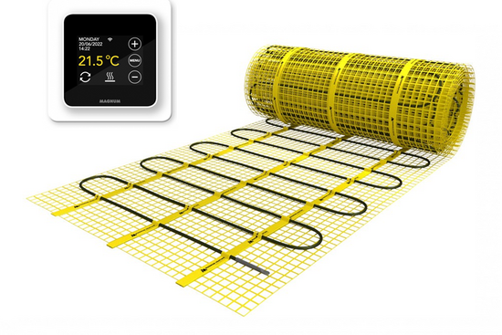 MAGNUM Mat Set 10 m² / 1500 Watt Set met MRC-thermostaat | Wit - afb. 1