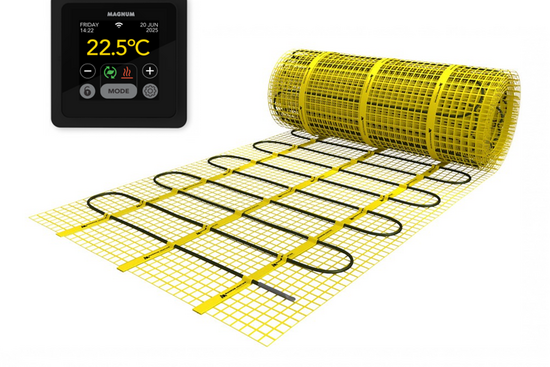 MAGNUM Mat Set 2,5 m² / 375 Watt Set met MRC-thermostaat | Zwart - afb. 1