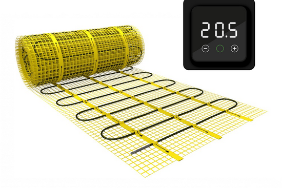 MAGNUM Mat Set Basic 0,75 m² / 113 Watt Set met F32-thermostaat | Zwart - afb. 1