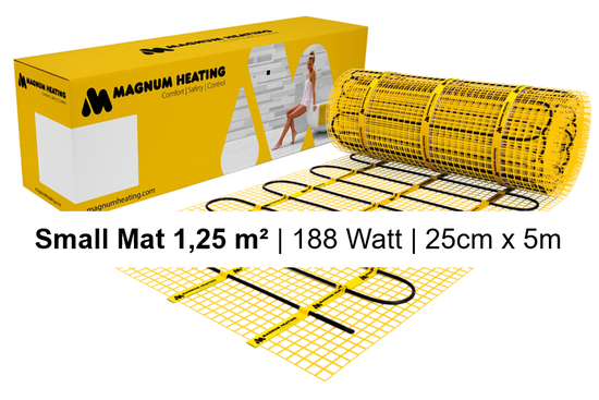 MAGNUM Mat Set met Thermostaat in Zwart Mat 1,25 m² | 188 Watt - afb. 2