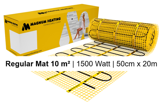 MAGNUM Mat Set met Thermostaat in Zwart Mat 10,00 m² | 1500 Watt - afb. 2