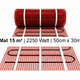 e-HEAT Mat Set met witte ET44-thermostaat 15,00 m² / 2250 Watt - afb. 2