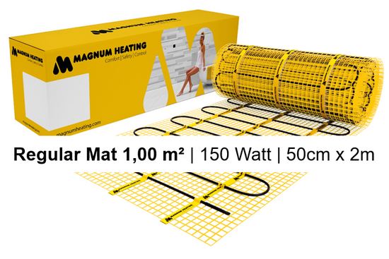 MAGNUM Mat Set met Thermostaat in Wit Mat 1,00 m² | 150 Watt - afb. 2