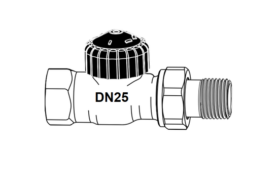 Thermostatische Afsluiter Afsluiter, aansluitmaat:   1" bu x 1" bin - afb. 2