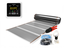 Verwarming Folie Set 5 m² / 600 Watt Set met MRC-thermostaat | Wit