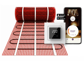 Verwarmingsmat Set 15 m² / 2250 Watt Set met ET44-thermostaat | Wit
