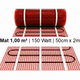 e-HEAT Mat Set met witte C16-thermostaat 1,00 m² / 150 Watt - afb. 2