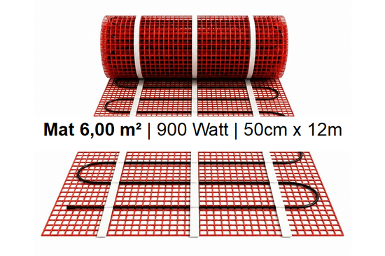 e-HEAT Mat Set met witte C16-thermostaat 6,00 m² / 900 Watt - afb. 2