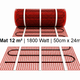 e-HEAT Mat Set met zwarte C16-thermostaat 12,00 m² / 1800 Watt - afb. 2