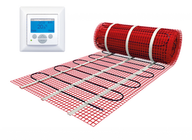 Verwarmingsmat Set 1,5 m² / 225 Watt Set met MIC-klokthermostaat | Wit