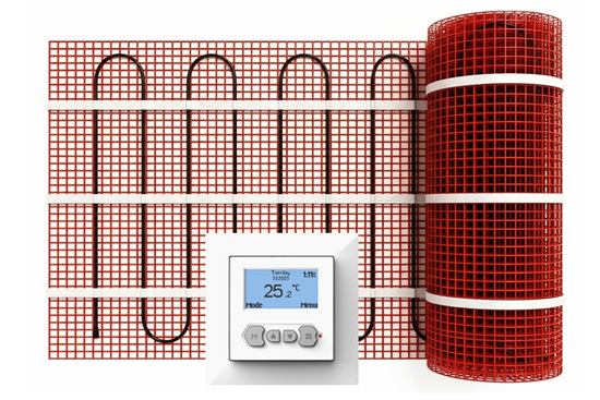 Verwarmingsmat Set  10 m² / 1500 Watt Set met MIC² Basic-thermostaat | Wit - afb. 1