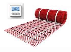 Verwarmingsmat Set  2 m² / 300 Watt Set met MIC-klokthermostaat | Wit