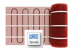 Verwarmingsmat Set  2 m² / 300 Watt Set met MIC² Basic-thermostaat | Wit