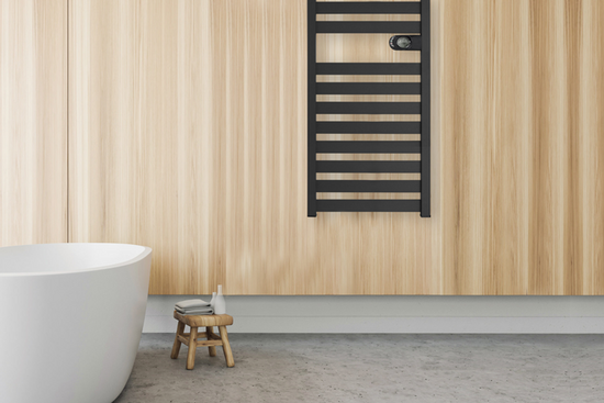 ZION Elektrische Badkamerradiator 750 Watt | Antraciet (RAL 7016) - afb. 3